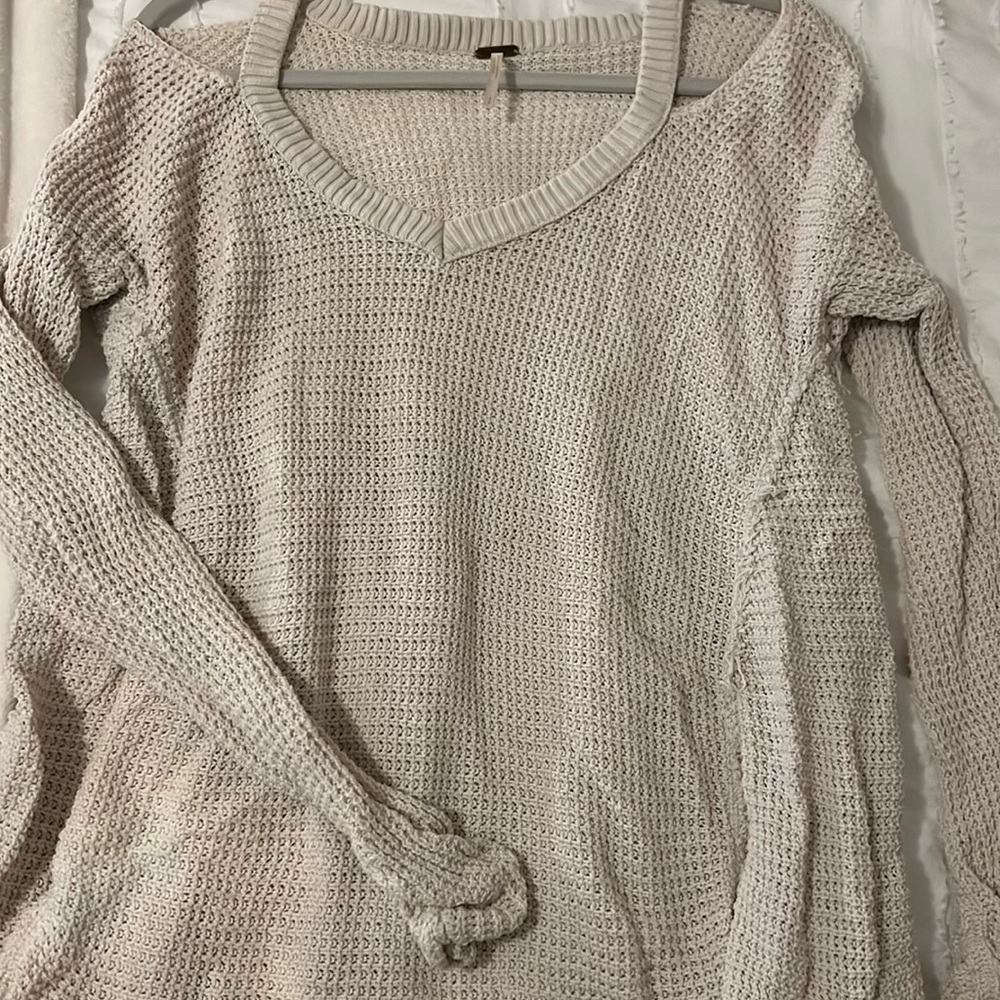 Free people open shoulder sweater